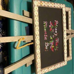 Make Market easel chalkboards (add your own message with chalk/vinyl letters).